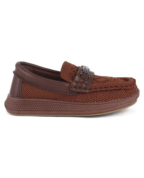 Cute Walk by Babyhug Slip On Formal & Party Wear Shoes With Applique -Brown
