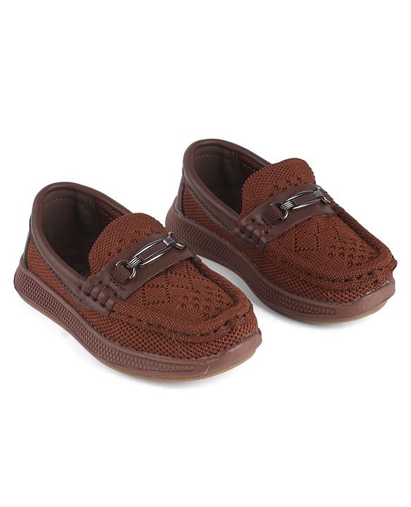 Cute Walk by Babyhug Slip On Formal & Party Wear Shoes With Applique -Brown