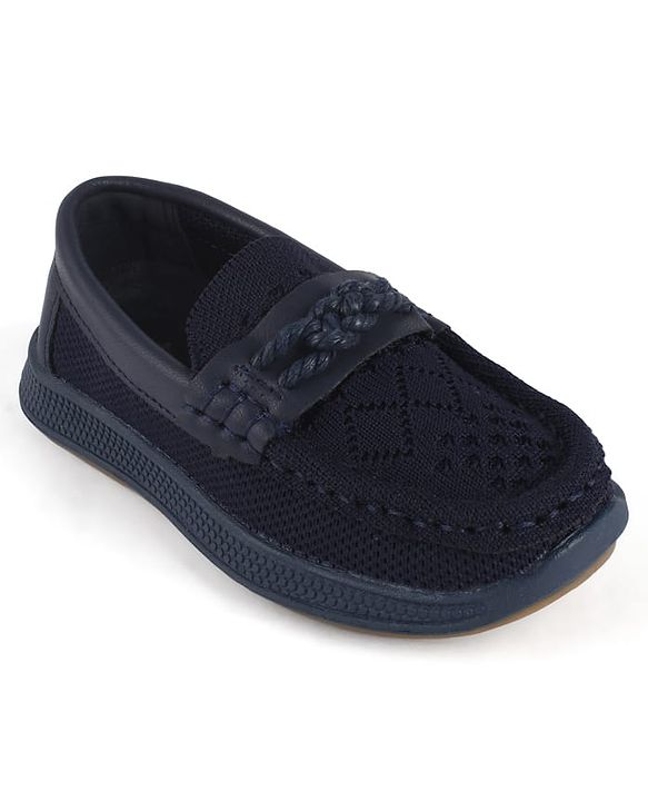 Cute Walk by Babyhug Slip on Formal & Party Shoes With Applique - Navy Blue