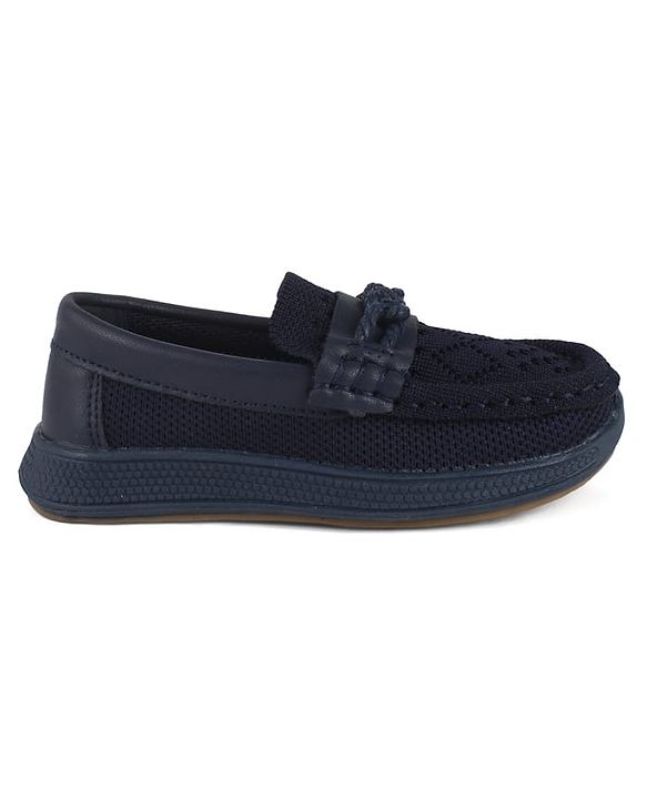 Cute Walk by Babyhug Slip on Formal & Party Shoes With Applique - Navy Blue