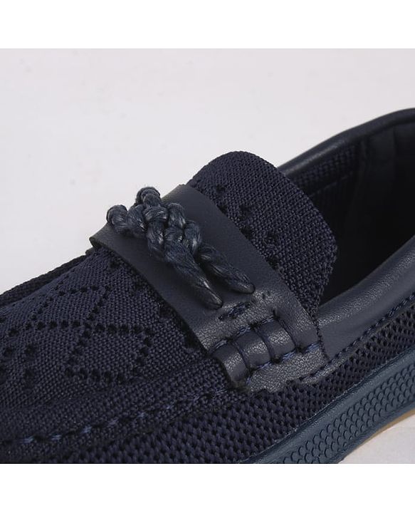Cute Walk by Babyhug Slip on Formal & Party Shoes With Applique - Navy Blue