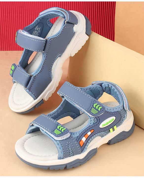 Cute Walk by Babyhug Velcro Closure Sandals With Applique - Blue