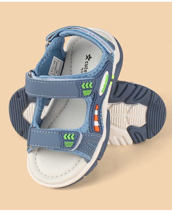 Cute Walk by Babyhug Velcro Closure Sandals With Applique - Blue