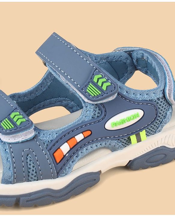 Cute Walk by Babyhug Velcro Closure Sandals With Applique - Blue