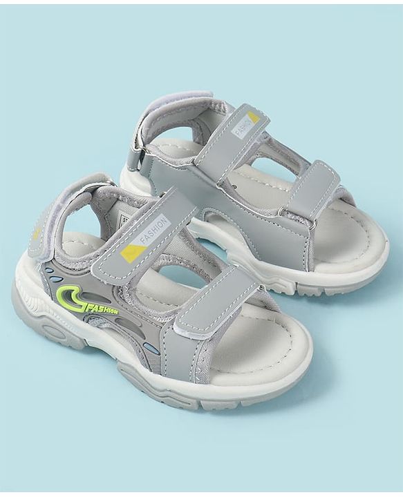 Cute Walk by Babyhug Velcro Closure Solid Sandal - Navy Blue