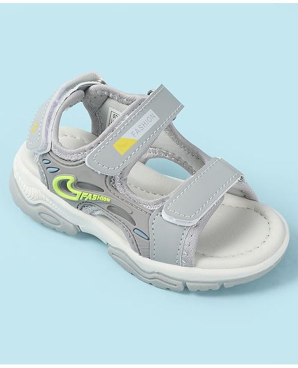 Cute Walk by Babyhug Velcro Closure Solid Sandal - Navy Blue
