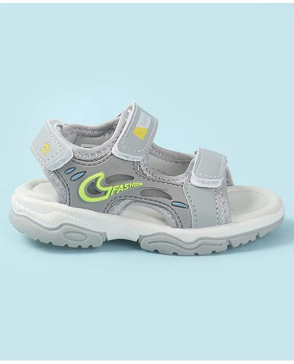 Cute Walk by Babyhug Velcro Closure Solid Sandal - Navy Blue