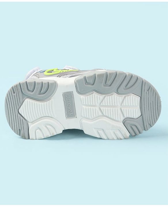 Cute Walk by Babyhug Velcro Closure Solid Sandal - Navy Blue