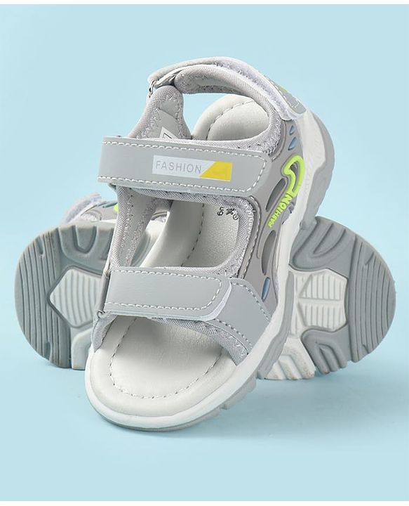 Cute Walk by Babyhug Velcro Closure Solid Sandal - Navy Blue