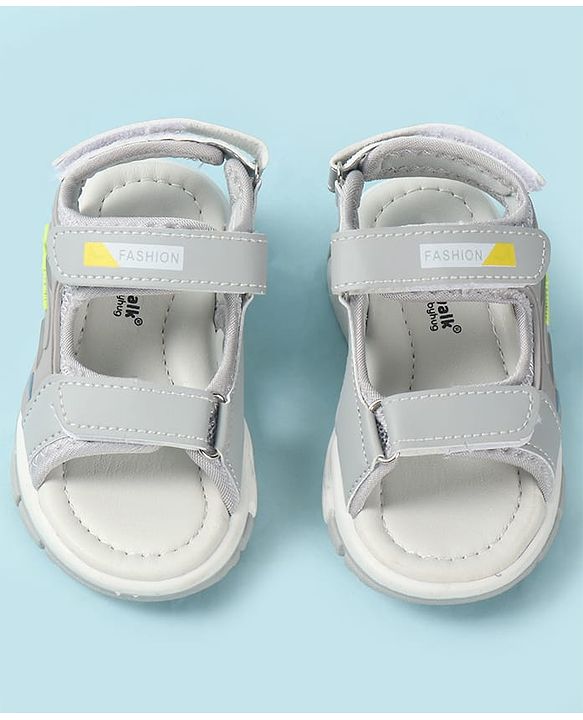 Cute Walk by Babyhug Velcro Closure Solid Sandal - Navy Blue