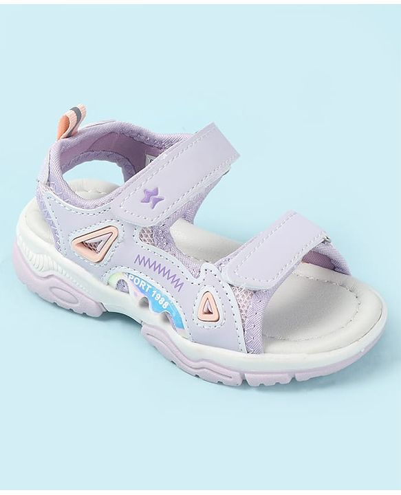 Cute Walk by Babyhug Velcro Closure Solid Sandal - Purple