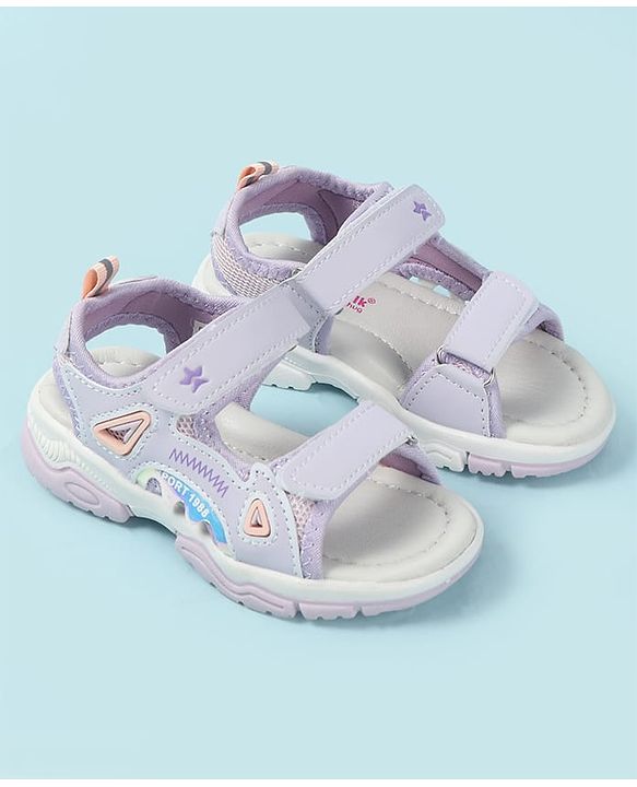 Cute Walk by Babyhug Velcro Closure Solid Sandal - Purple