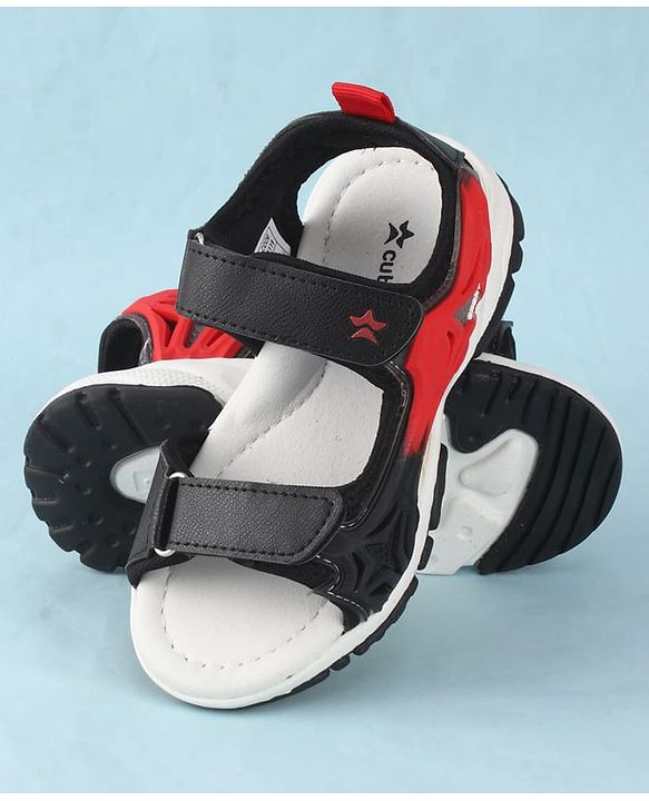 Cute Walk by Babyhug Velcro Closure Solid Sandal - Brown