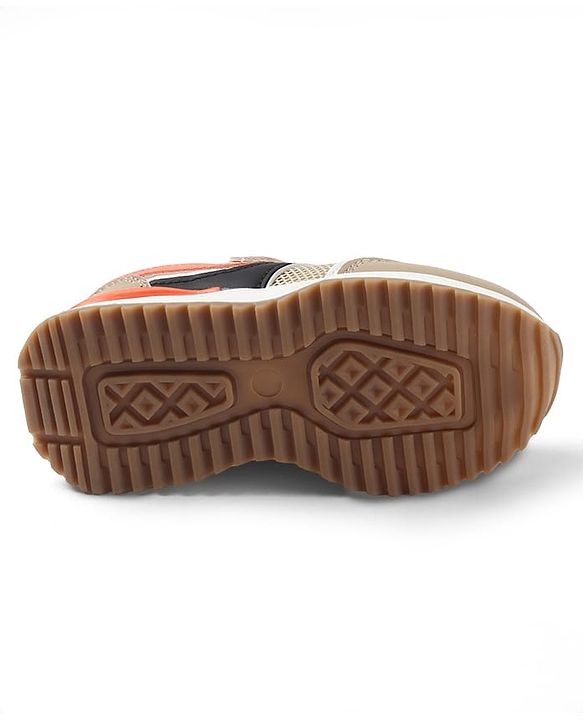Cute Walk by Babyhug Velcro Closure Sneaker Shoes With Star Applique - Black