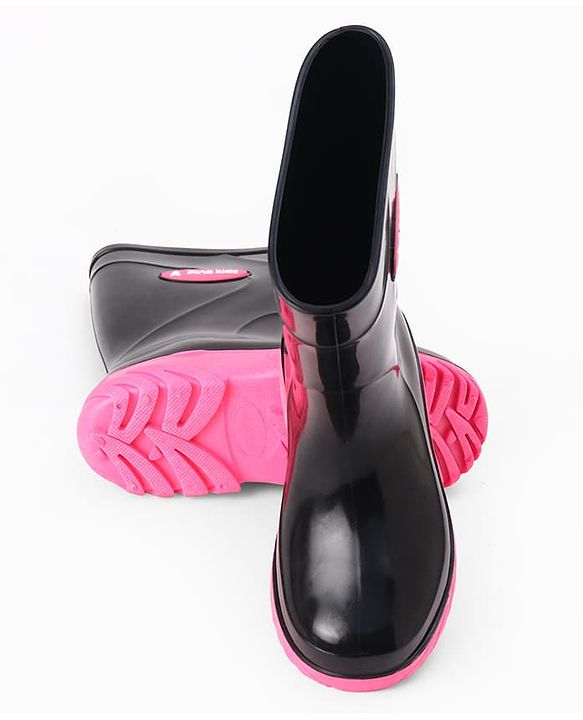 Pine Kids Slip On Rain Boots - Black