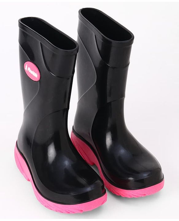 Pine Kids Slip On Rain Boots - Black
