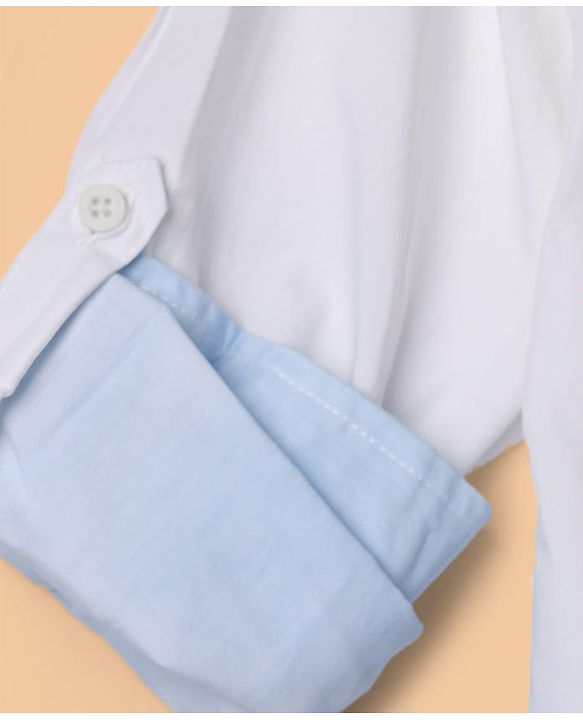 Pine Kids Cotton Woven Ombre Shirt with Full Sleeves in Blue for 4-5 Years