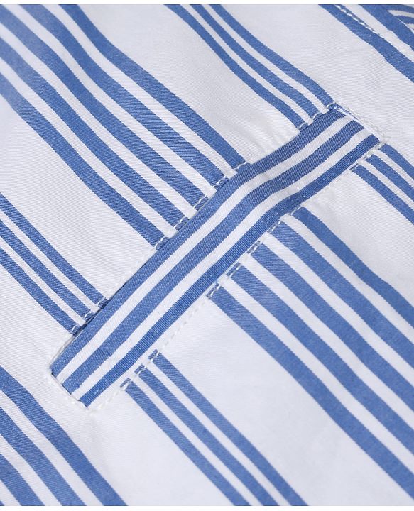 Pine Kids Cotton Woven Striped Shirt with Full Sleeves - Blue