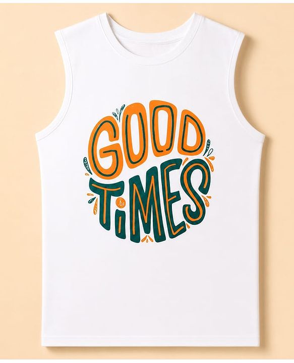 Pine Kids Cotton Woven Twofer Shirt with Tropical & Text Print - Blue