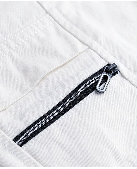 Pine Kids Woven Full Length Solid Trouser With Front Pockets - White
