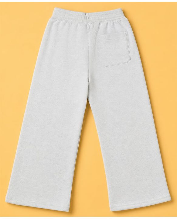 Pine Kids Cotton Knit Full Length Lounge Pants - Grey Melange