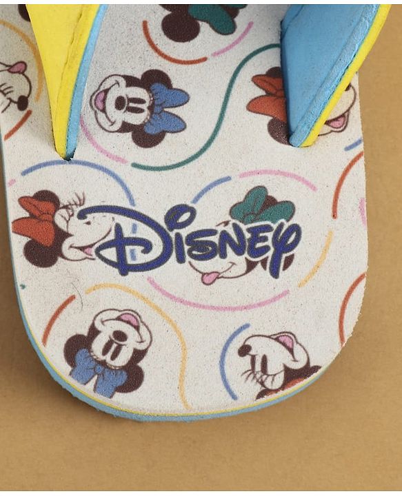 Cute Walk by Babyhug Disney Slip On Flip Flops with Minnie Mouse Print - Yellow