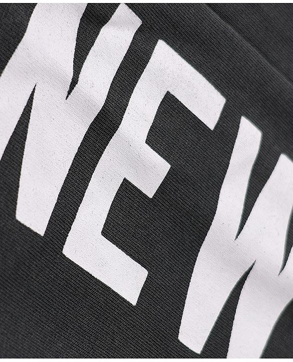 Pine Kids Cotton Knit Full Length Track Pants With Text Print - Dark Grey