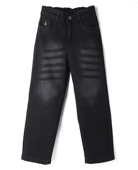 Pine Kids Denim Woven Full Length Striped Jeans - Grey