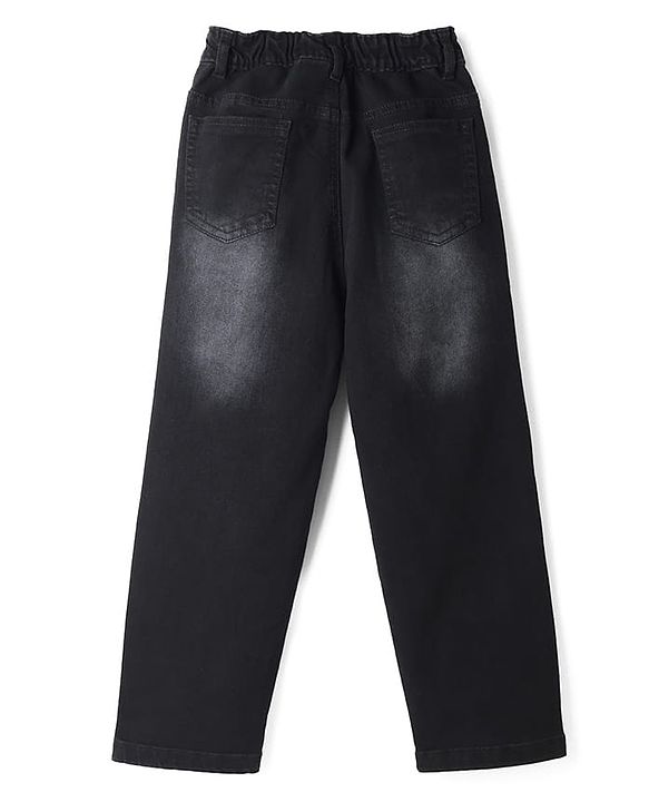 Pine Kids Denim Woven Full Length Striped Jeans - Grey