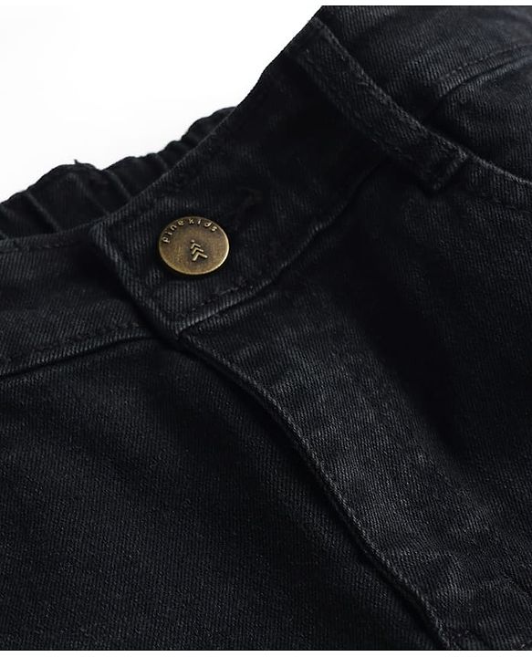 Pine Kids Denim Woven Full Length Jeans - Black