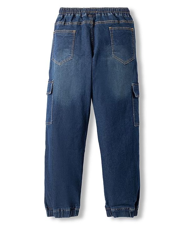 Pine Kids Denim Woven Full Length Jeans with Cargo Pockets - Blue