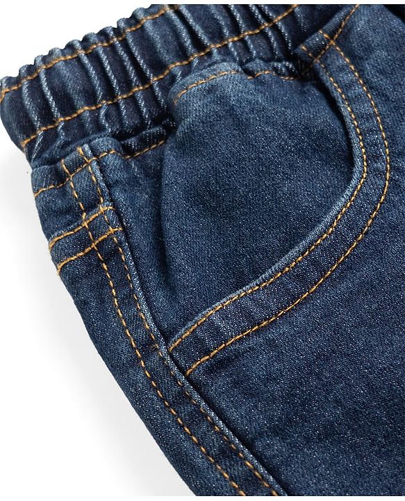 Pine Kids Denim Woven Full Length Jeans with Cargo Pockets - Blue