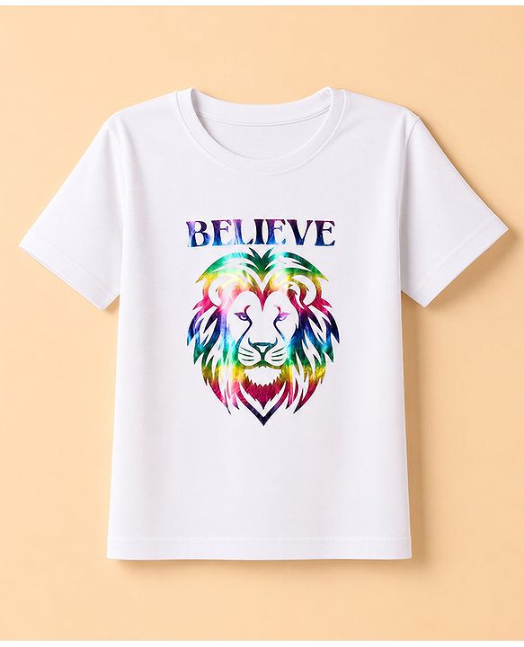 Pine Kids Cotton Mix Woven Full Sleeves Blazer With Text & Lion Printed T-Shirt - Black