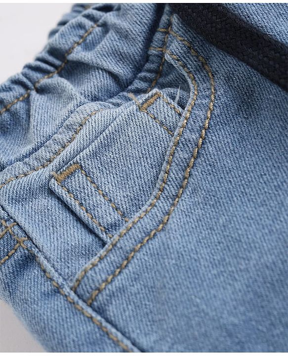 Pine Kids Denim Woven Full Length Jeans in Light/Sky Blue