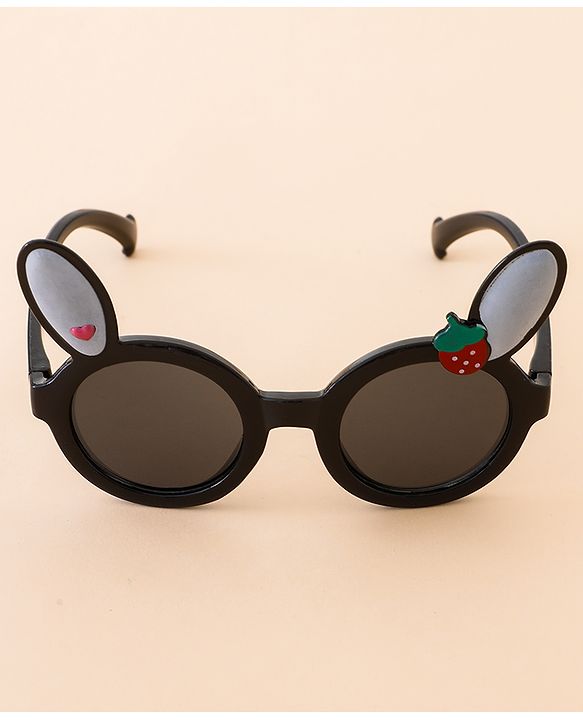 Babyhug Solid Coloured Sunglasses With Applique - Black