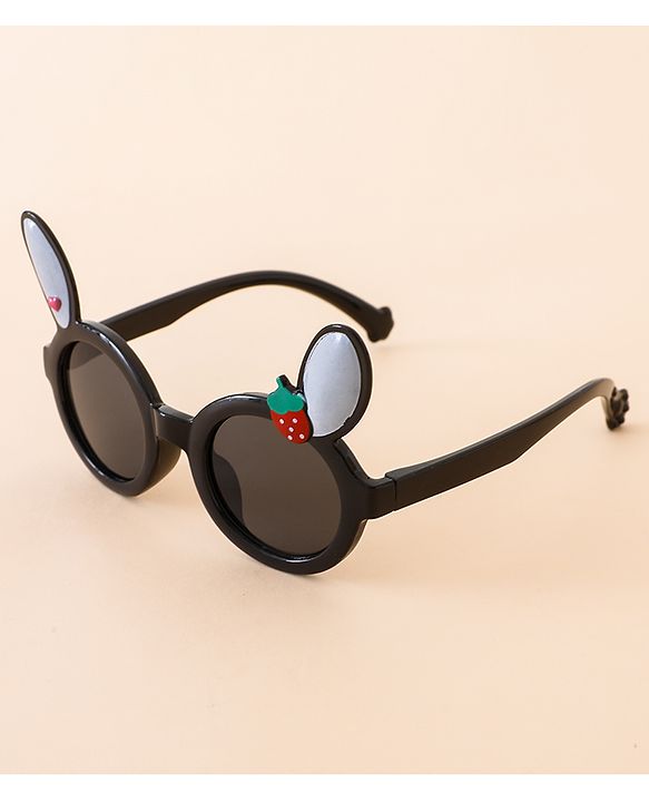 Babyhug Solid Coloured Sunglasses With Applique - Black