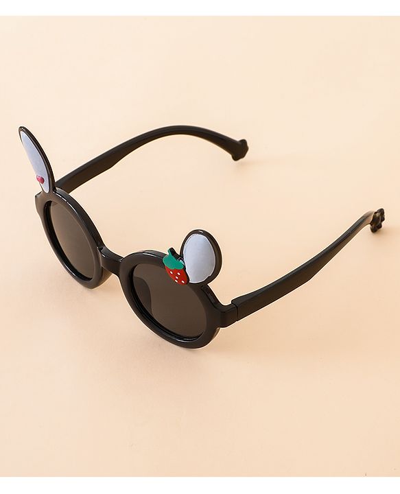 Babyhug Solid Coloured Sunglasses With Applique - Black