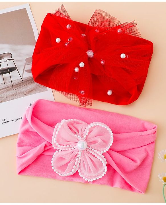 Babyhug Headbands Free Size - Red&Pink