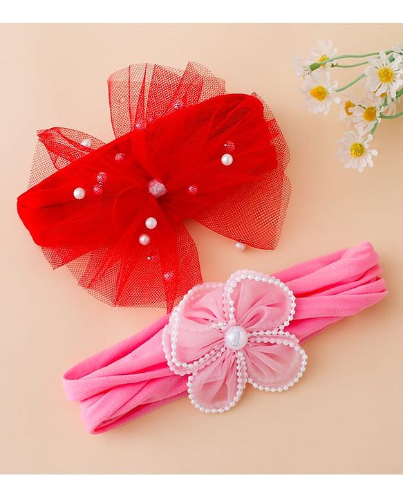 Babyhug Headbands Free Size - Red&Pink