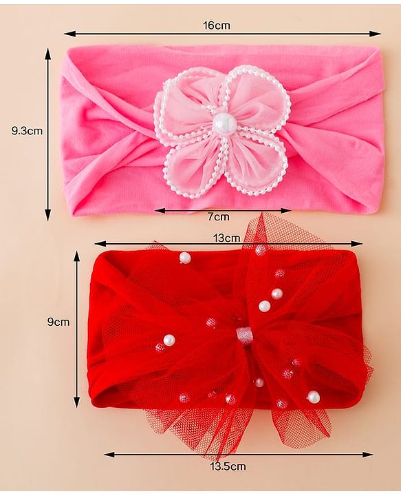 Babyhug Headbands Free Size - Red&Pink