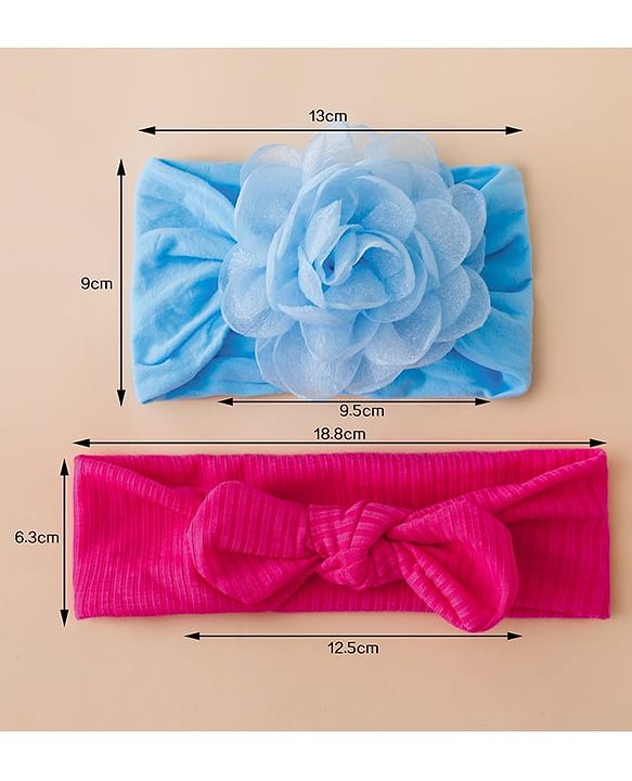 Floral Bow Stretch Baby & Kids Headband - Pink & White
