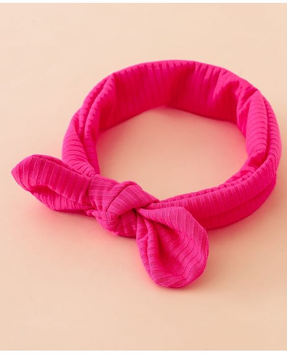 Floral Bow Stretch Baby & Kids Headband - Pink & White
