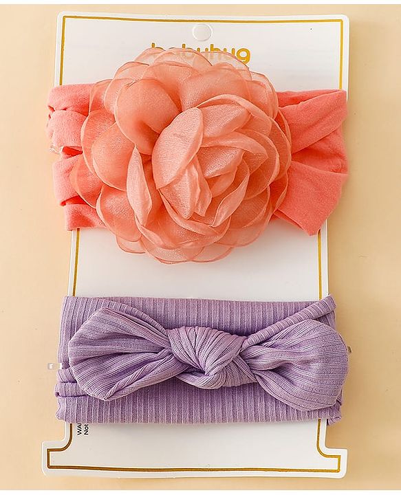 Floral Bow Stretch Baby & Kids Headband - Pink & White