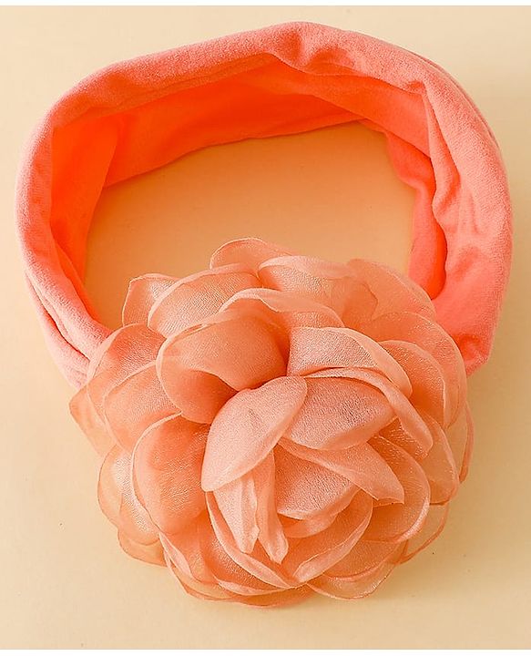 Floral Bow Stretch Baby & Kids Headband - Pink & White