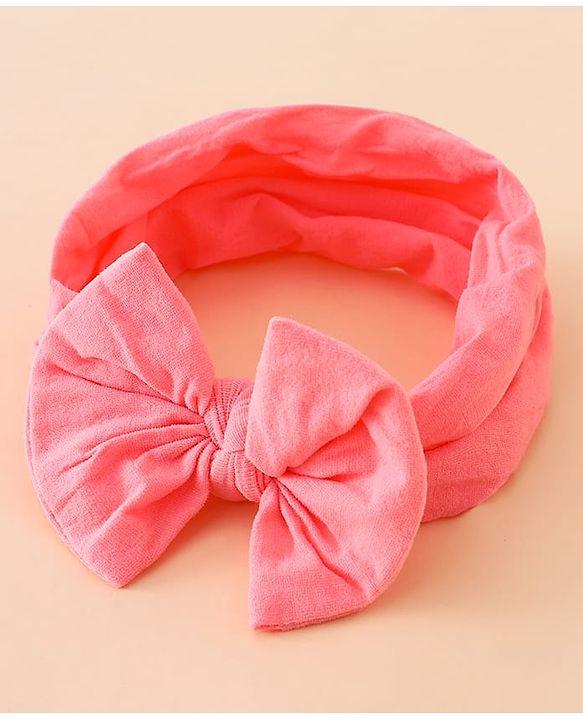 Babyhug Headbands With Floral and Bow Applique Pack of 2 -Purple, Peach