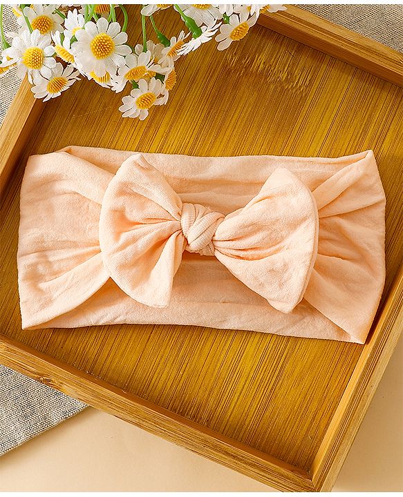 Babyhug Headbands With Floral and Bow Applique Pack of 2 -Purple, Peach
