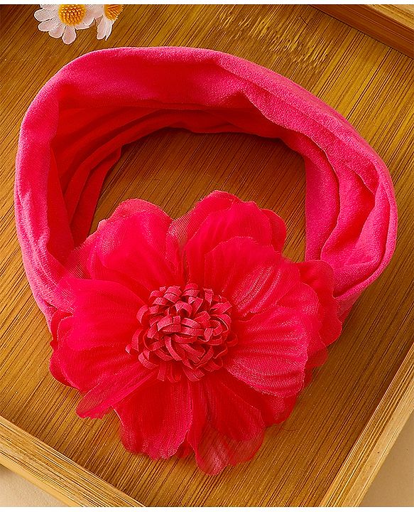 Babyhug Headbands With Floral and Bow Applique Pack of 2 -Purple, Peach