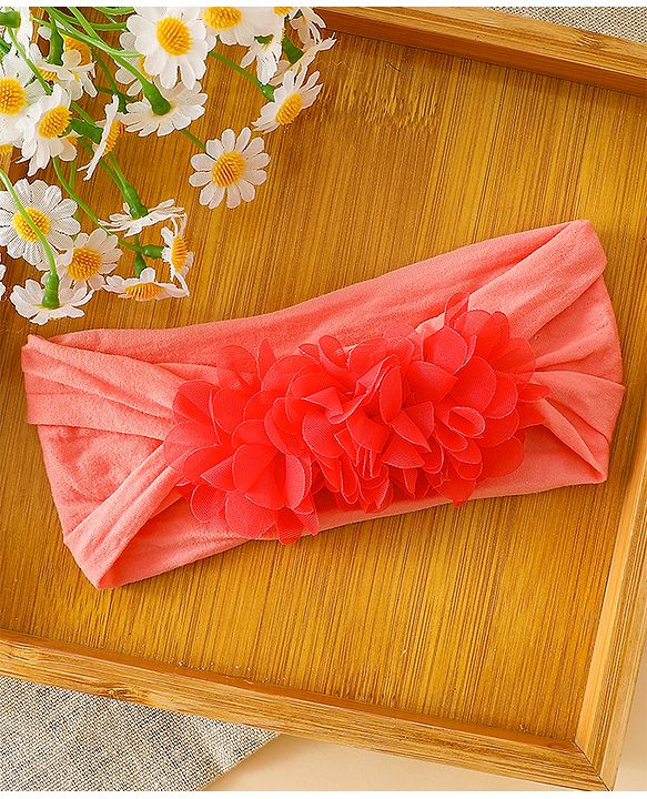 Babyhug Set Of 3 Bow Applique Detailed Headbands - Pink,Red ,Purple