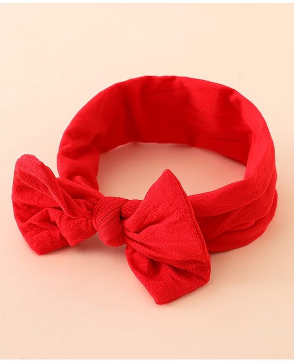 Babyhug Set Of 3 Bow Applique Detailed Headbands - Pink,Red ,Purple