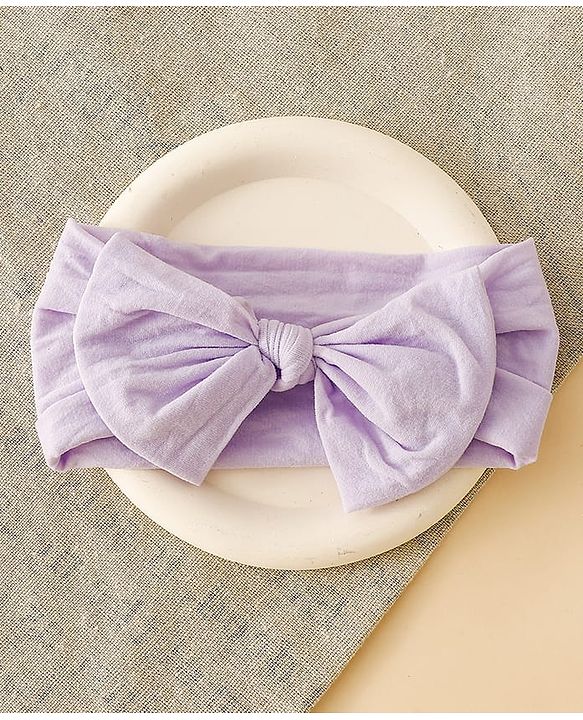 Babyhug Headbands With Bow Applique Pack of 3 - Pink,White,Purple